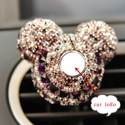 Luxury Car Logo perfume Diamond Air conditioner Outlet clip decoration Car Air Freshener Car Styling Lady Perfumes 100 Original