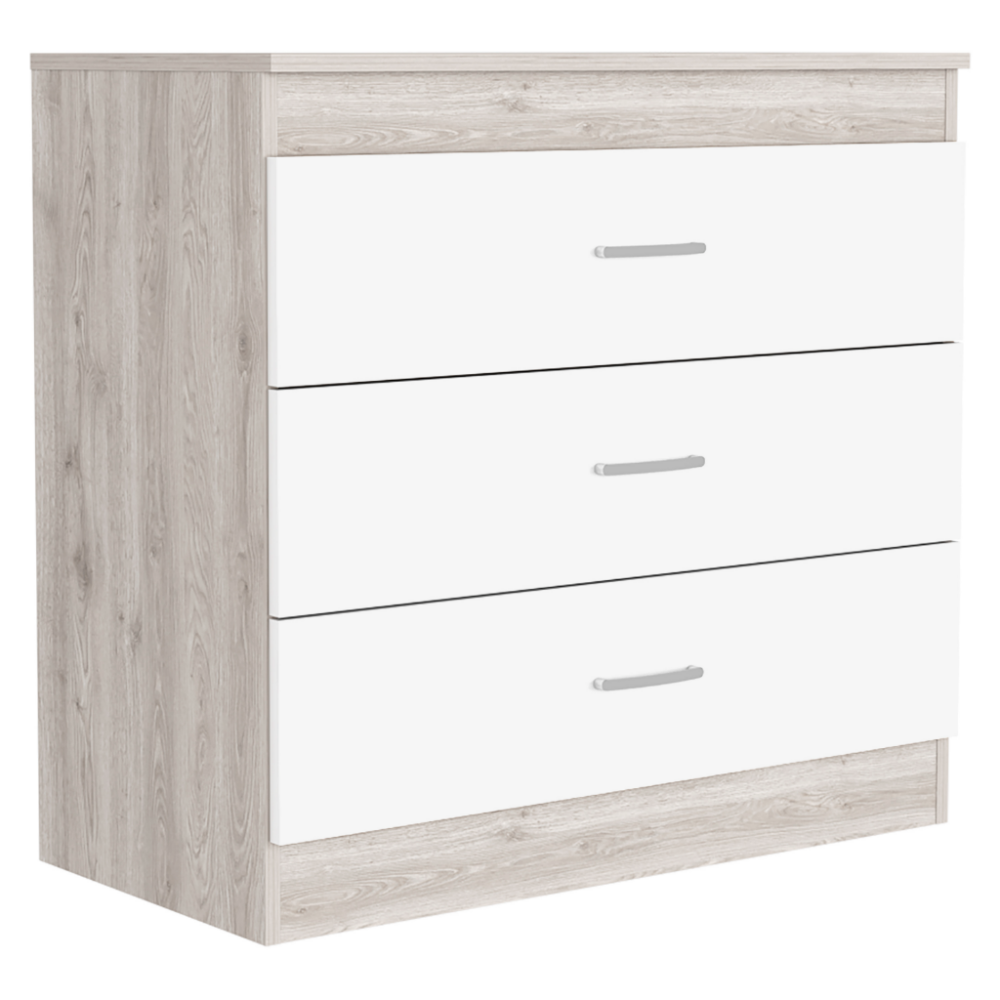 6 Drawer Double Dresser Tronx, Superior Top, Light Gray Finish-3