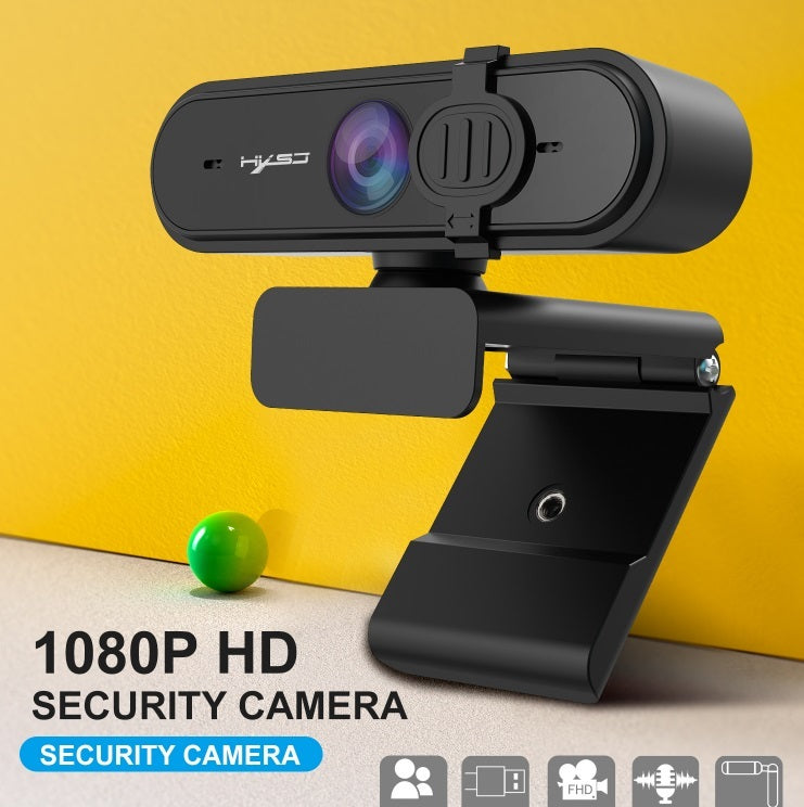 1080P HD Webcam with Mic Fast Autofocus Web Camera with Protective Cover HD 1080P