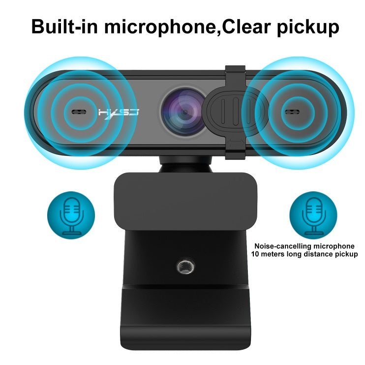 1080P HD Webcam with Mic Fast Autofocus Web Camera with Protective Cover HD 1080P