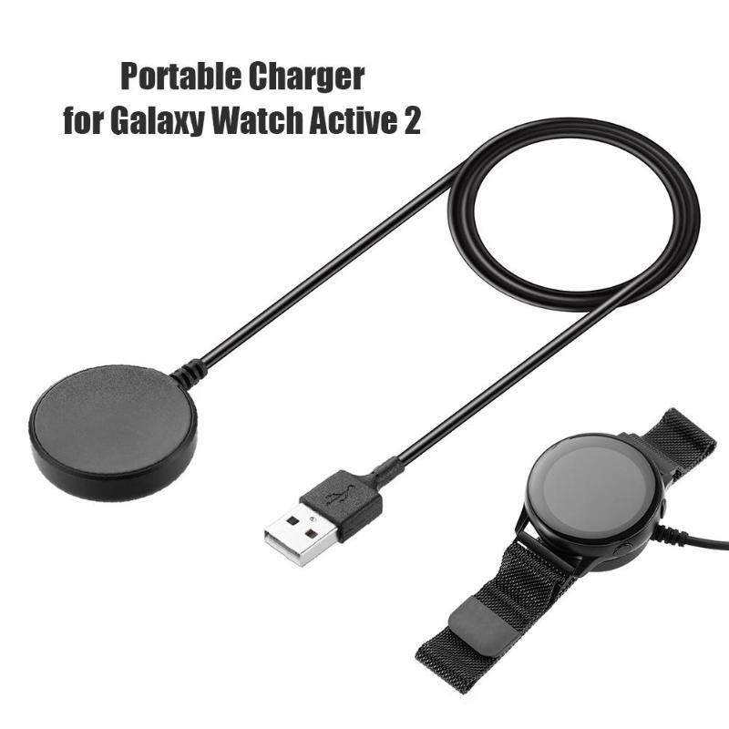 Usb Charging Cable Fast Charger Dock Power Adapter For Samsung Galaxy Watch Active 2 Charging Cable Black