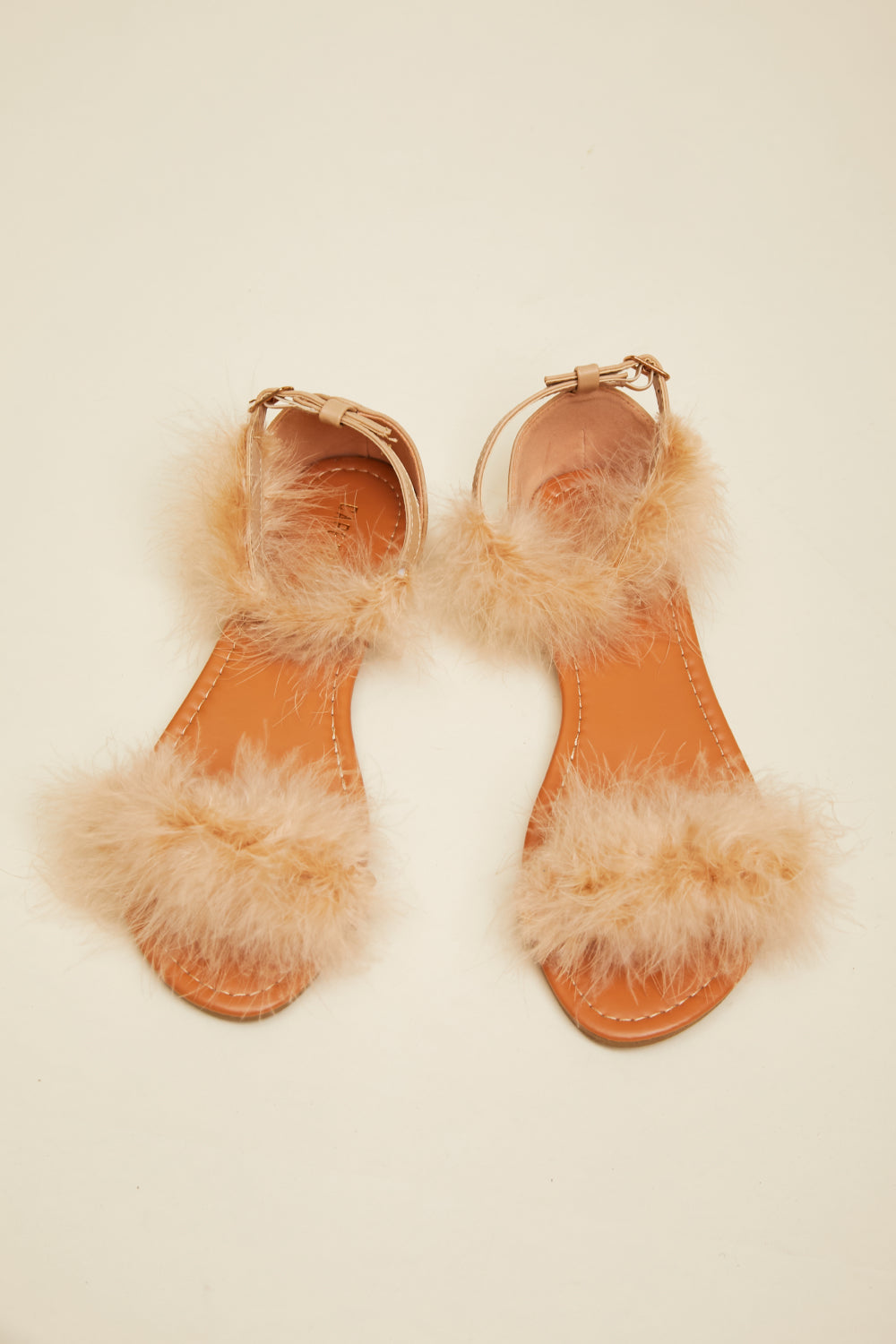 Maribou Feather Flat Sandals - American Smart