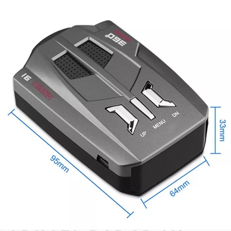 V9 Car Trucker Speed 360 Degrees Vehicle Radar Detector Voice Alert Warning 16 Band Auto LED Display English / Russian version