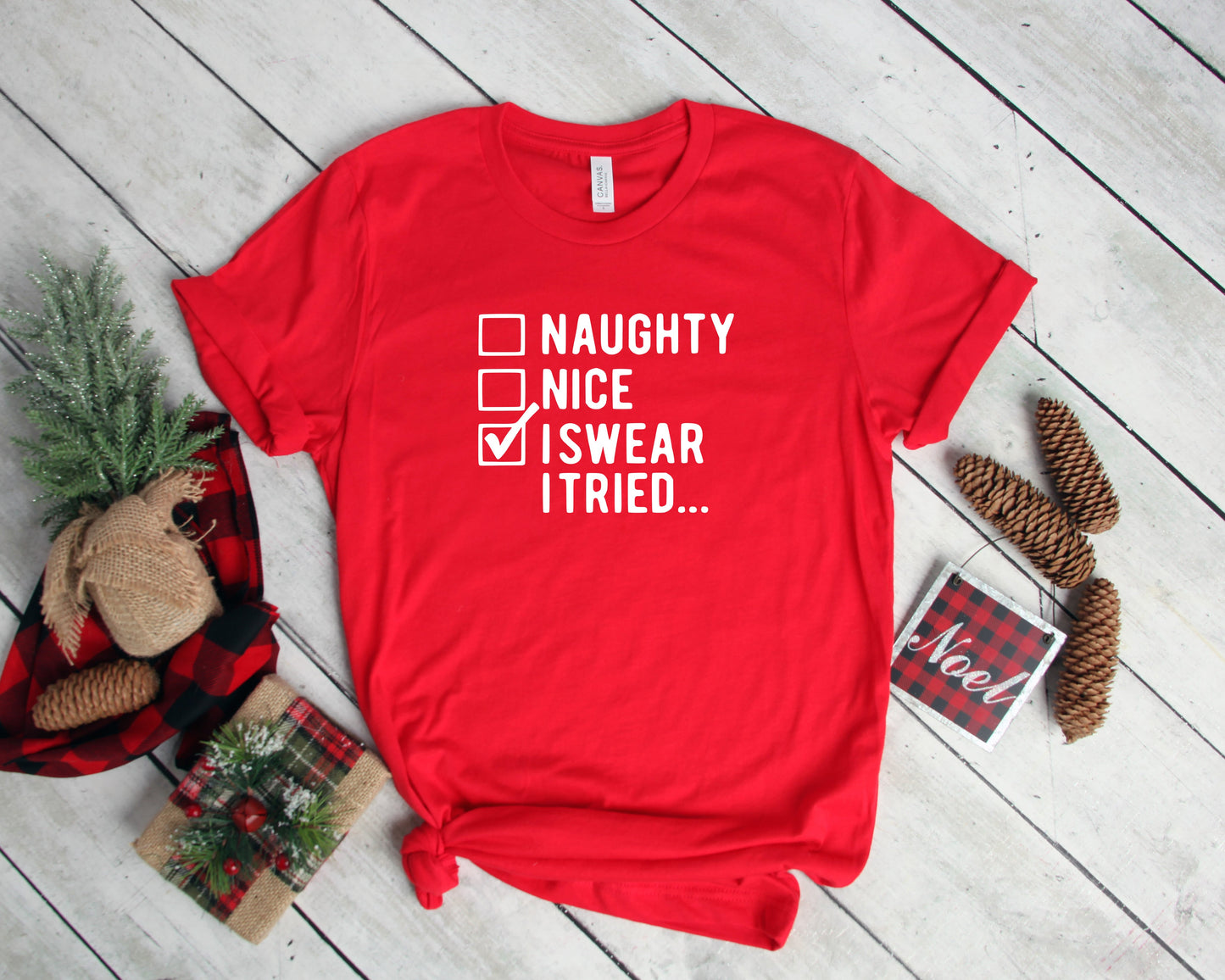 I Swear I Tried Shirt, Funny Christmas Shirts, Christmas Shirt - American Smart