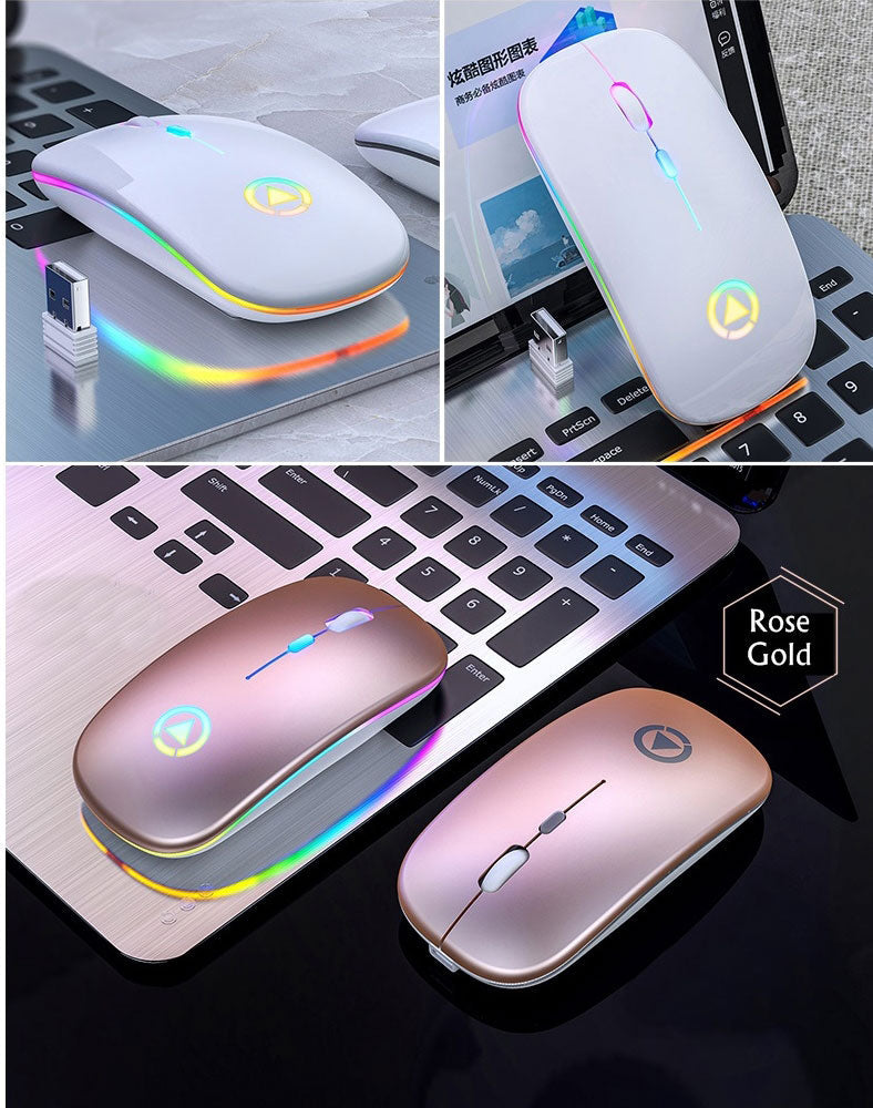 2.4GHz RGB Wireless USB Rechargeable Mouse - American Smart