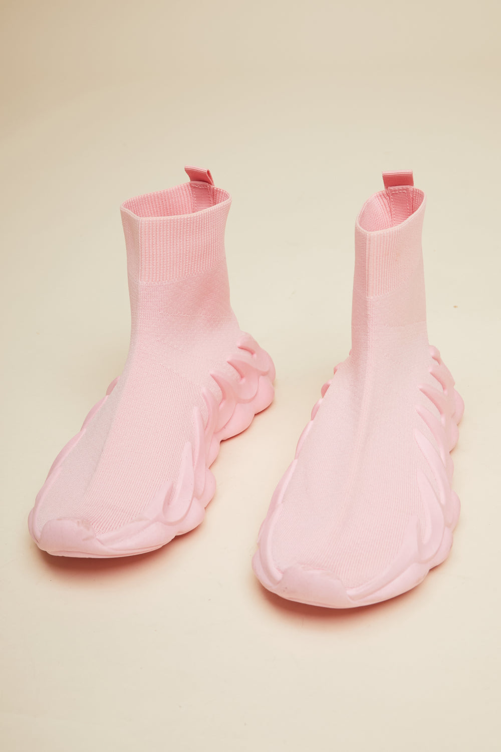 Pink High Top Sock Sneakers - American Smart