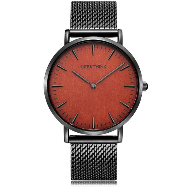 Top Luxury Brand Quartz watch men Black Casual Japan Movt stainless steel Mesh strap ultra thin clock male-12