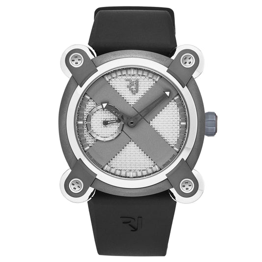 Romain Jerome Men's RJ.M.AU.IN.020.01 'Moon Invader' Grey Dial Black Rubber Strap Swiss Automatic Watch